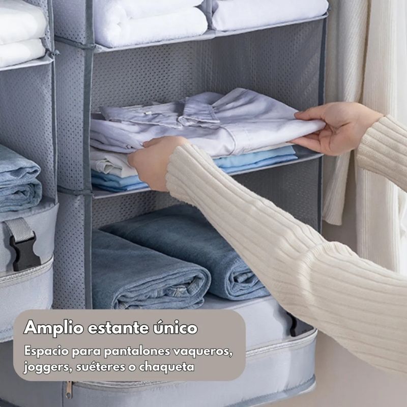Bolso Organizador de Viaje Colgante Plegable con Compartimento para Ropa Sucia – Armario Portátil para Valija | 3 Niveles - 4 Niveles - Image 4